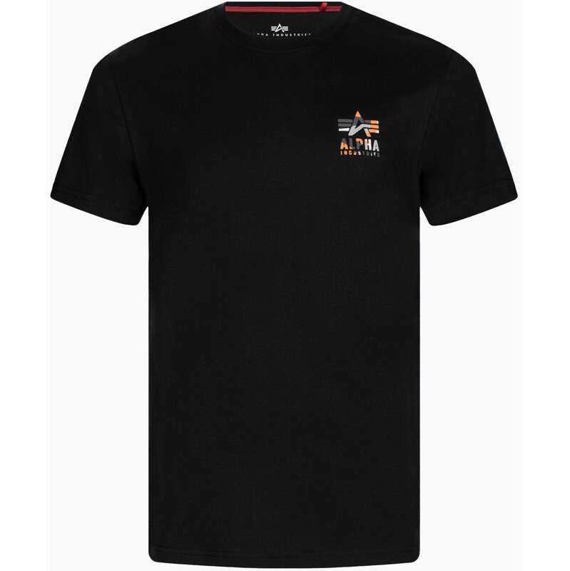 Pánské tričko Alpha Industries Camo Logo Puff Print BP black