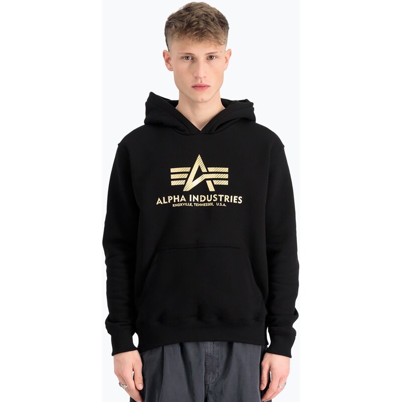 Pánská mikina Alpha Industries Basic Carbon Hoody black/gold