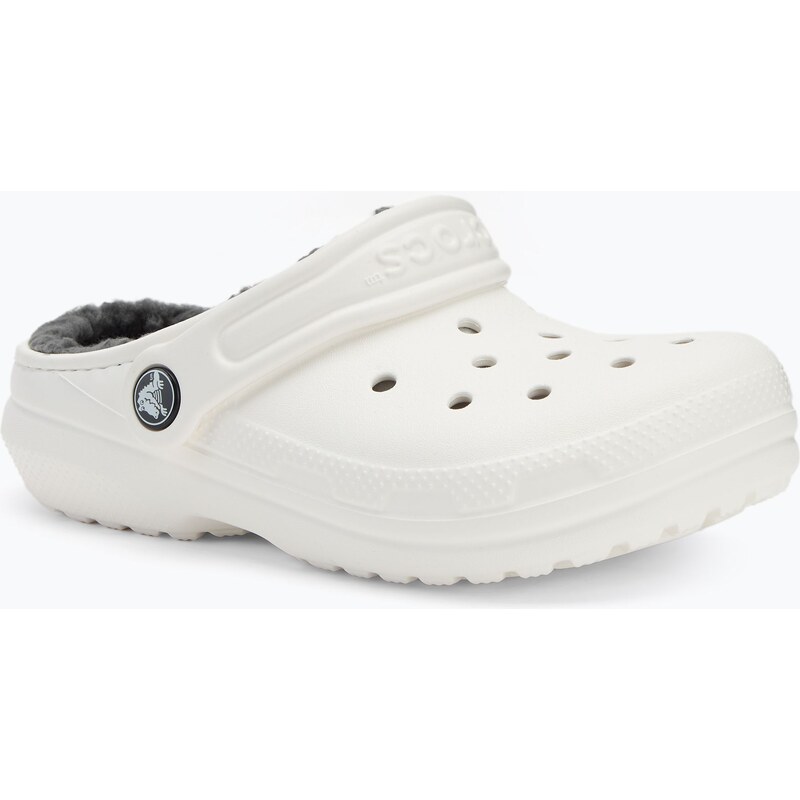 Dětské nazouváky Crocs Classic Lined Clog Kids white/grey