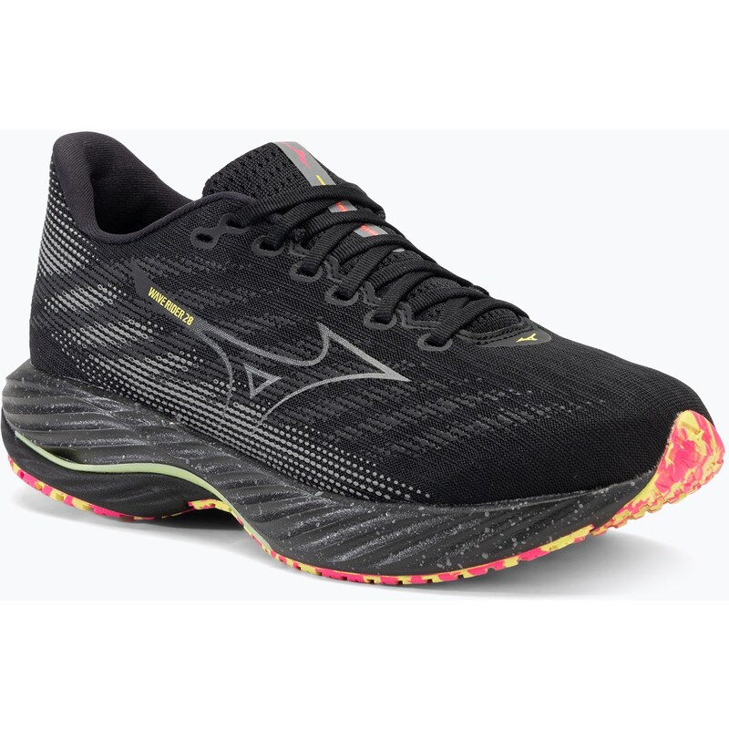 Pánské běžecké boty Mizuno Wave Rider 28 black/silver/sunny lime