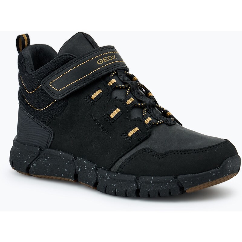 Juniorské boty Geox Flexyper ABX black/dark yellow