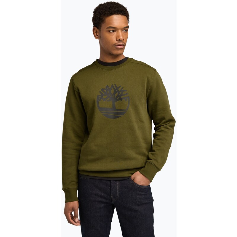 Pánská mikina Timberland Tree Logo Crew Neck dark olivove