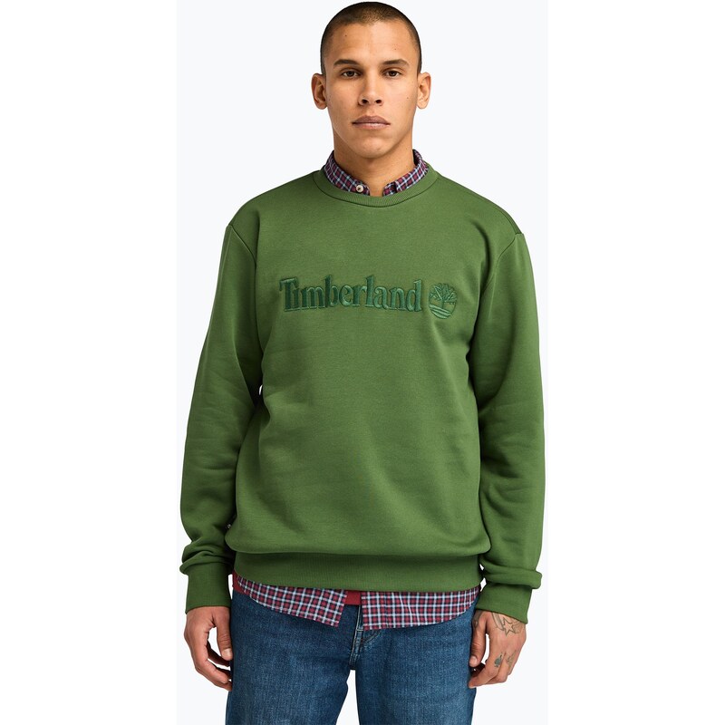 Pánská mikina Timberland Embroidery Tonal Crew Neck black forest