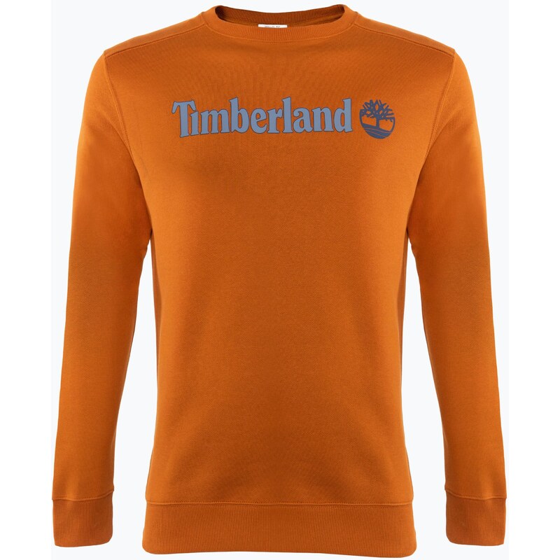Pánská mikina Timberland Linear Logo Crew Neck umber