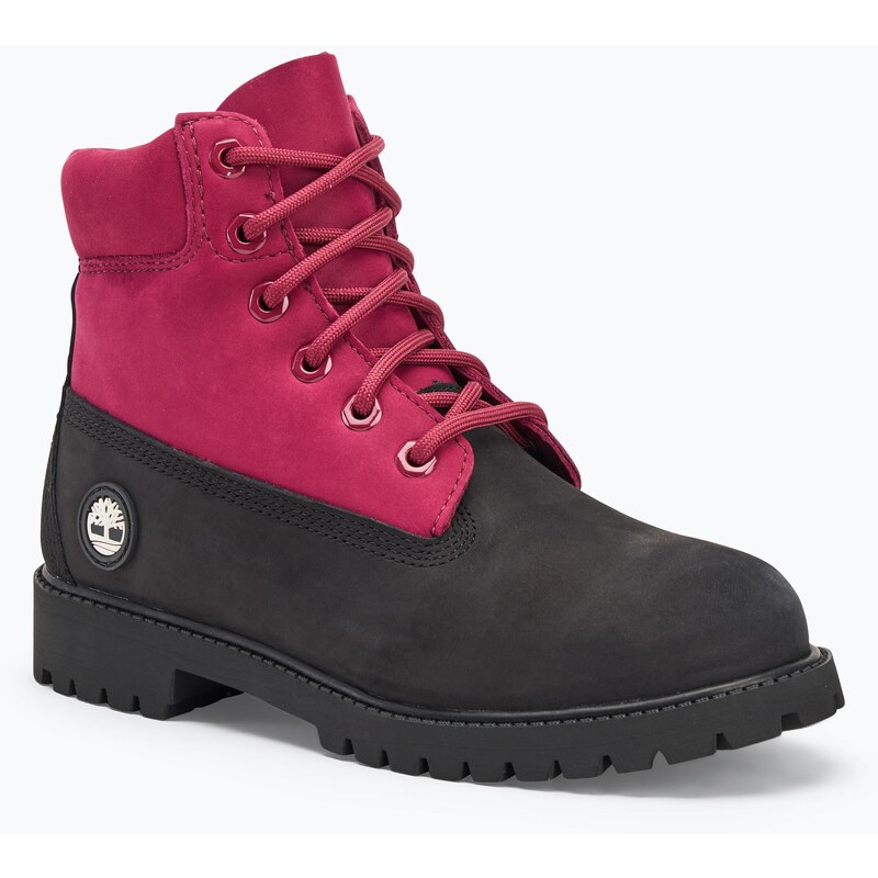 Dětské boty Timberland Premium 6 In Lace black nubuck/dark pink