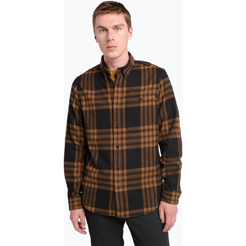 Pánská košile Timberland Solucell Plaid Shirt umber yd