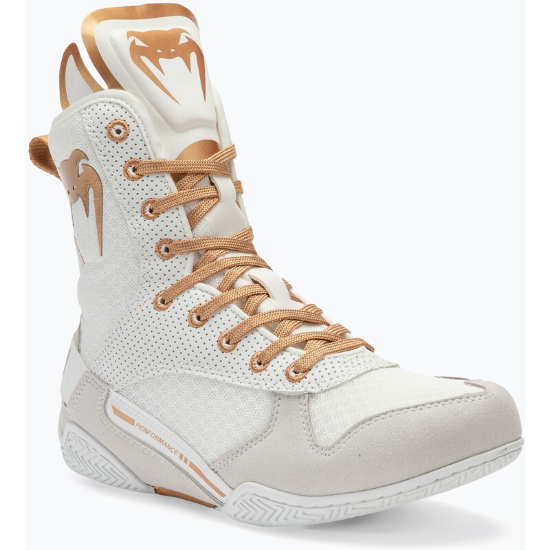 Boxerské boty Venum Elite white/gold