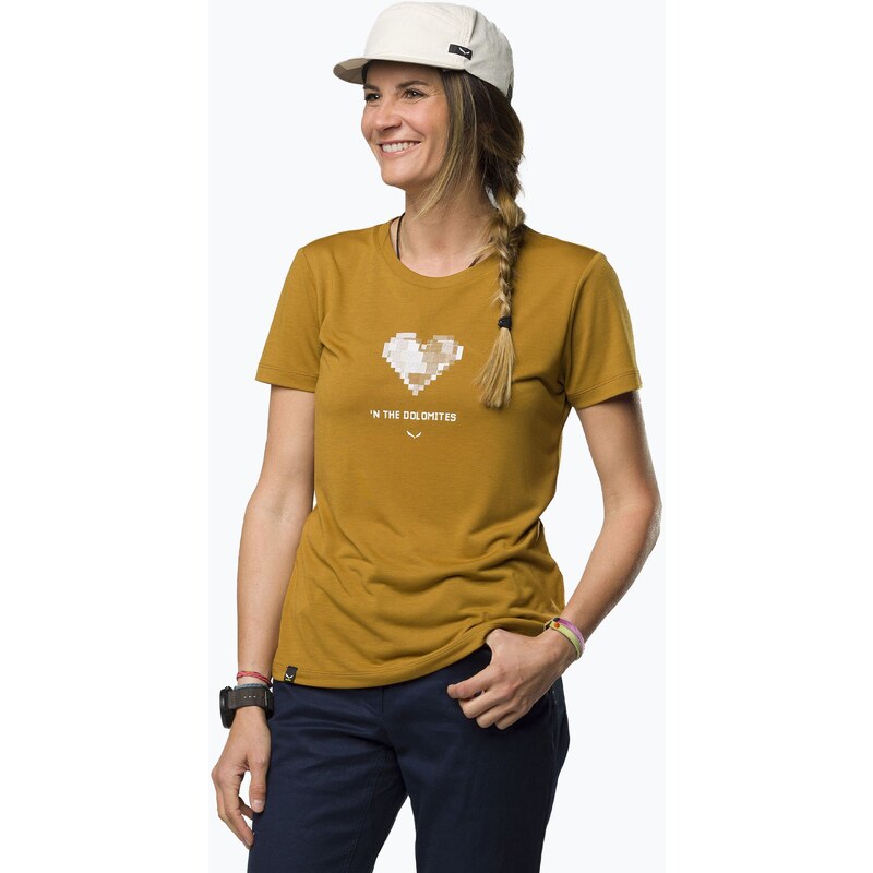 Dámské tričko Salewa Pure Heart Dry golden brown