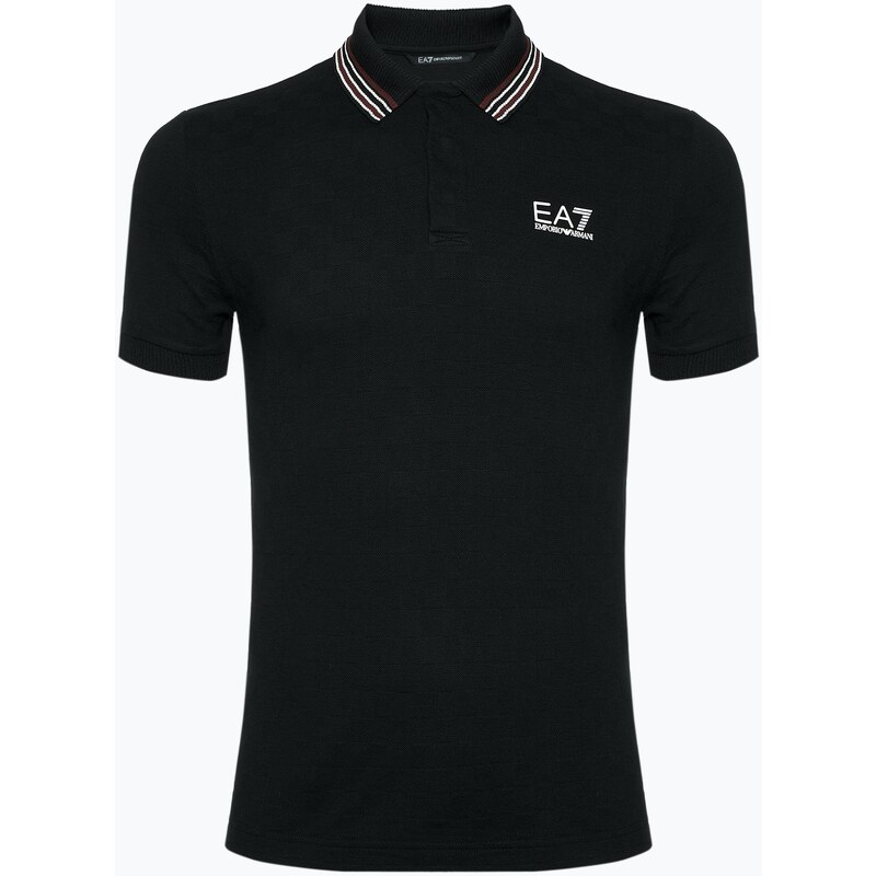 Pánské tričko EA7 Emporio Armani Golf Pro Polo Check black