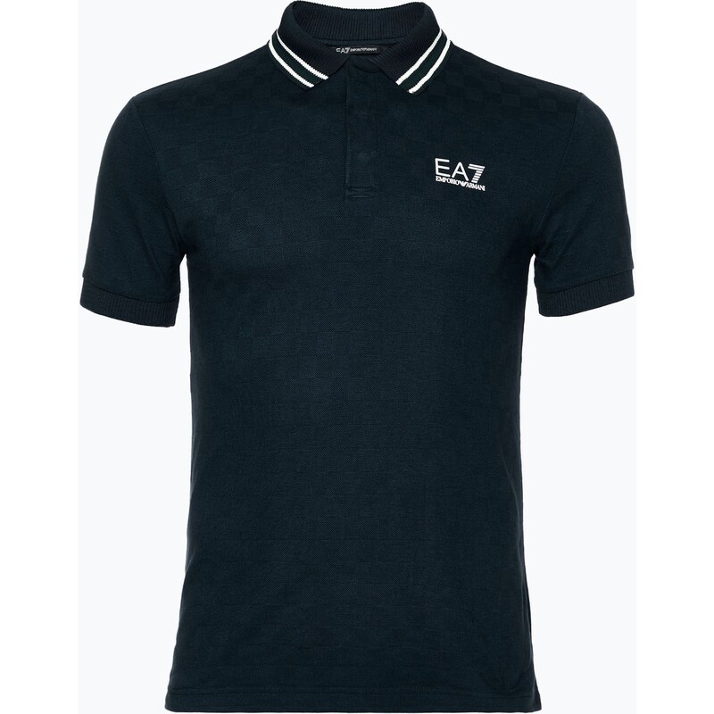Pánské tričko EA7 Emporio Armani Golf Pro Polo Check armani blue