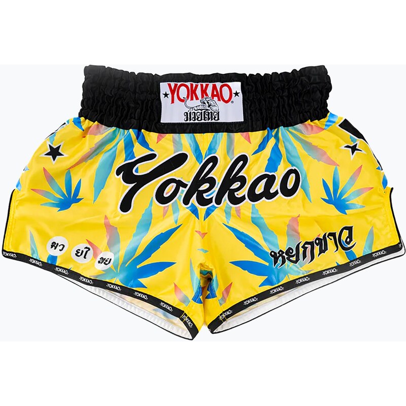 Pánské fitness šortky YOKKAO Wax CarbonFit yellow