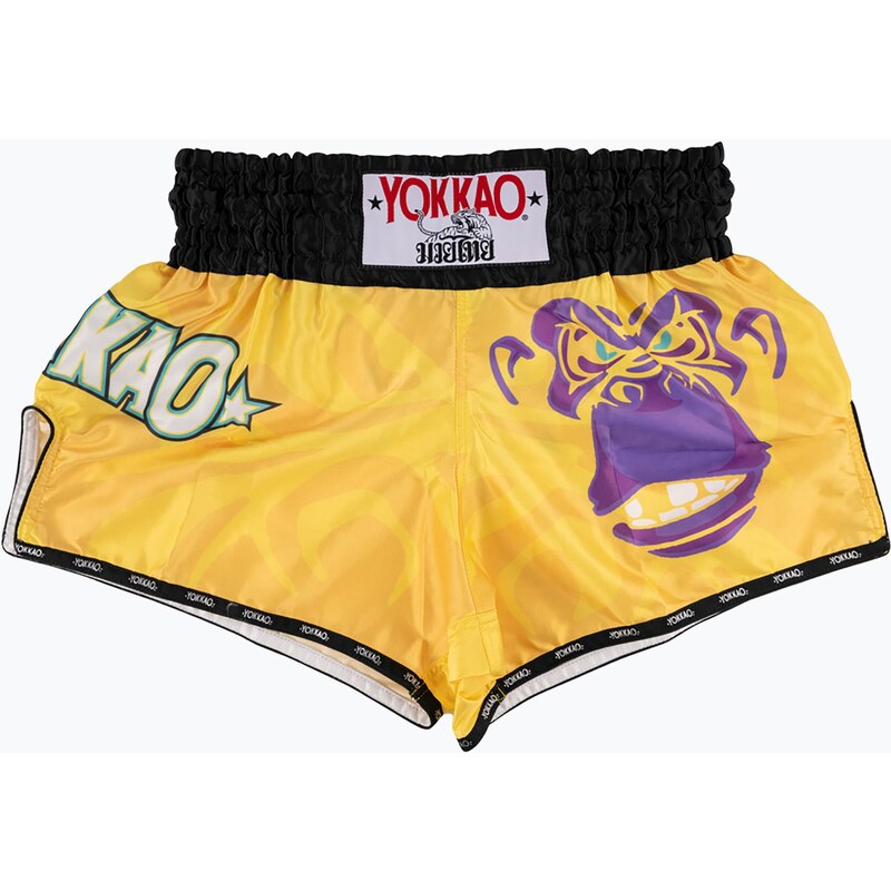 Pánské fitness šortky YOKKAO Primate CarbonFit yellow