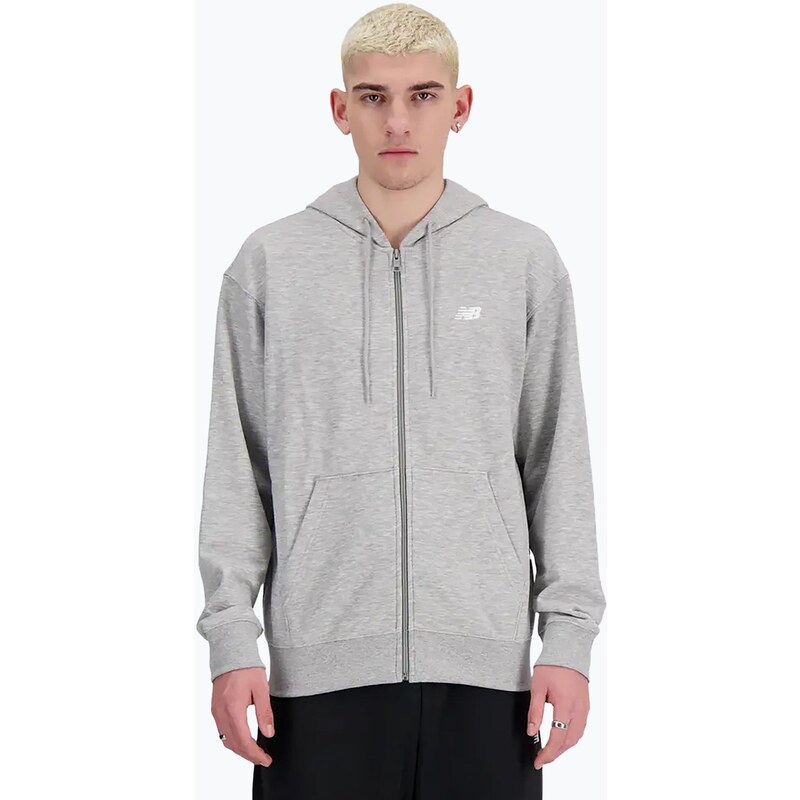 Pánská mikina New Balance Stacked Logo French athletic grey