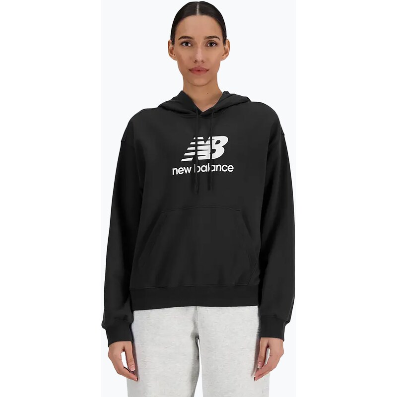 Dámská mikina New Balance French Terry Stacked Logo Hoodie black