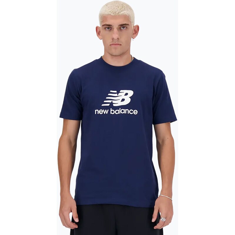 Pánské tričko New Balance Stacked Logo navy