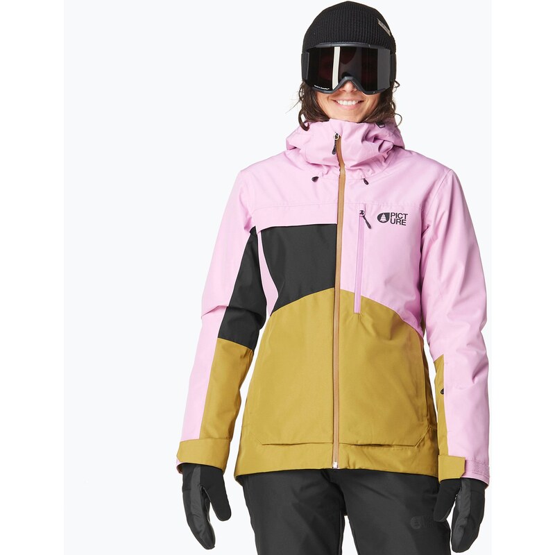 Dámská lyžařská bunda Picture Seen orchid / green moss / black