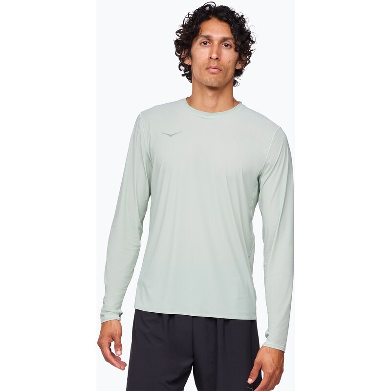 Pánské běžecké tričko Longsleeve HOKA Airolite Run aloe vera