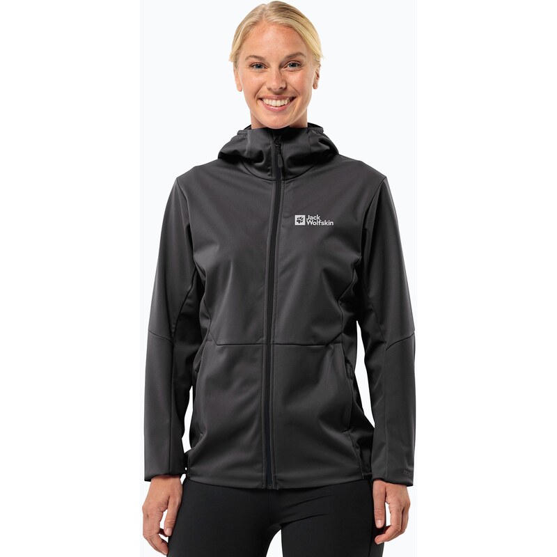 Dámská softshellová bunda Jack Wolfskin Feldberg Hoody black