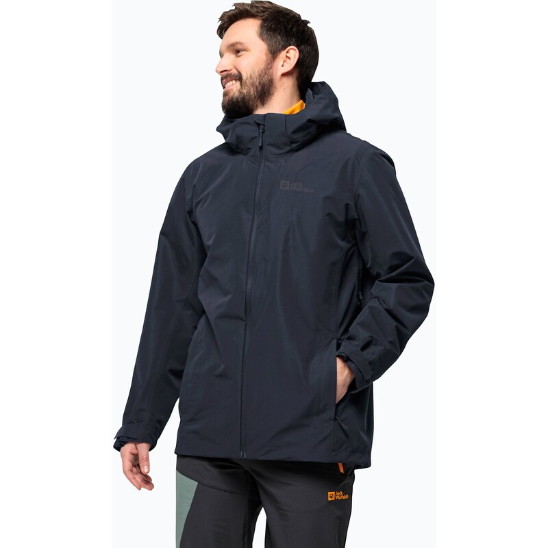 Pánská bunda do deště Jack Wolfskin Fernblick 2L night blue
