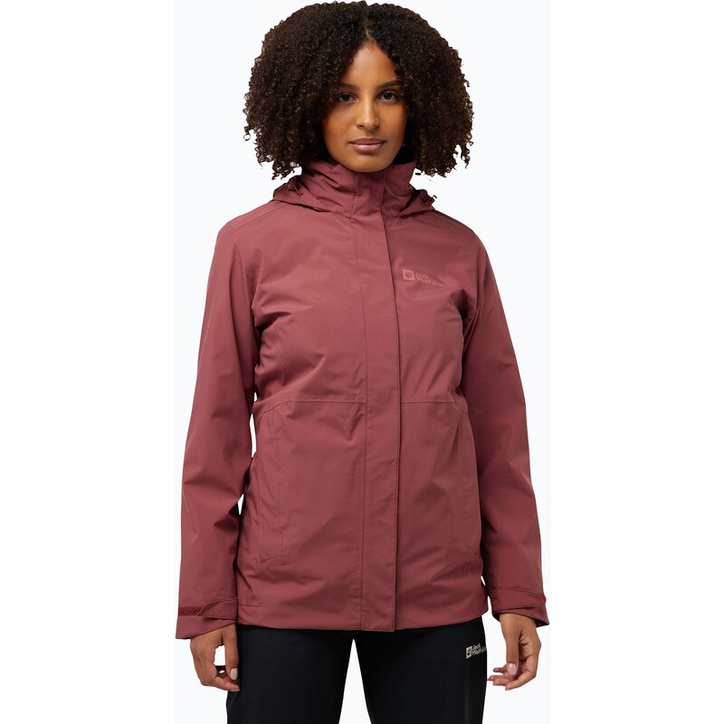 Dámská fleecová mikina Jack Wolfskin Rotwand 3In1 red ochre
