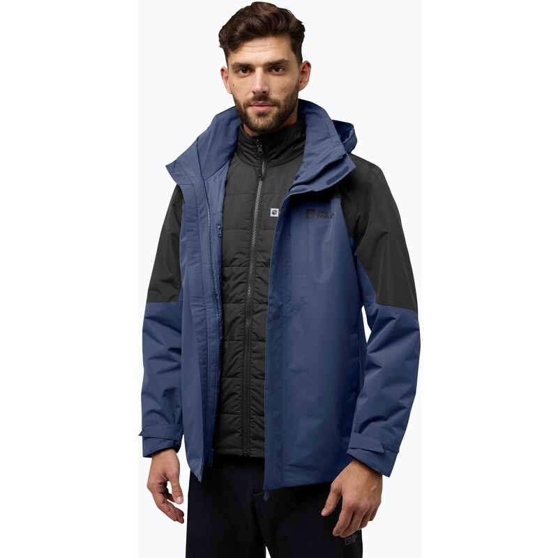 Pánská bunda 3v1 Jack Wolfskin Romberg 3In1 midnight sky