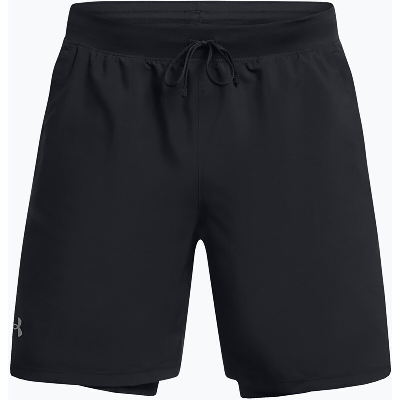 Pánské běžecké šortky Under Armour Launch 7 2IN1 black/black