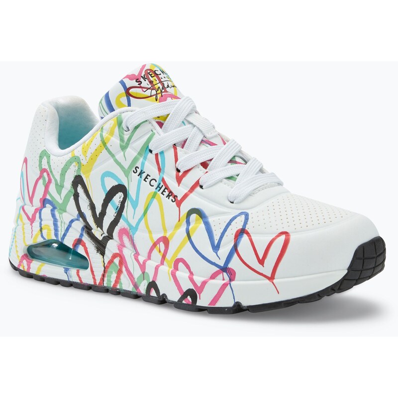 Dámské boty SKECHERS JGoldcrown Uno Spread The Love white