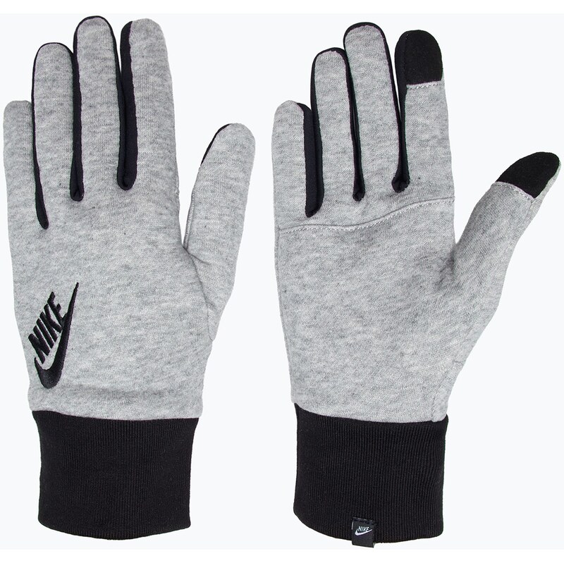 Pánské běžecké rukavice Nike Club Fleece 2.0 grey heather/black