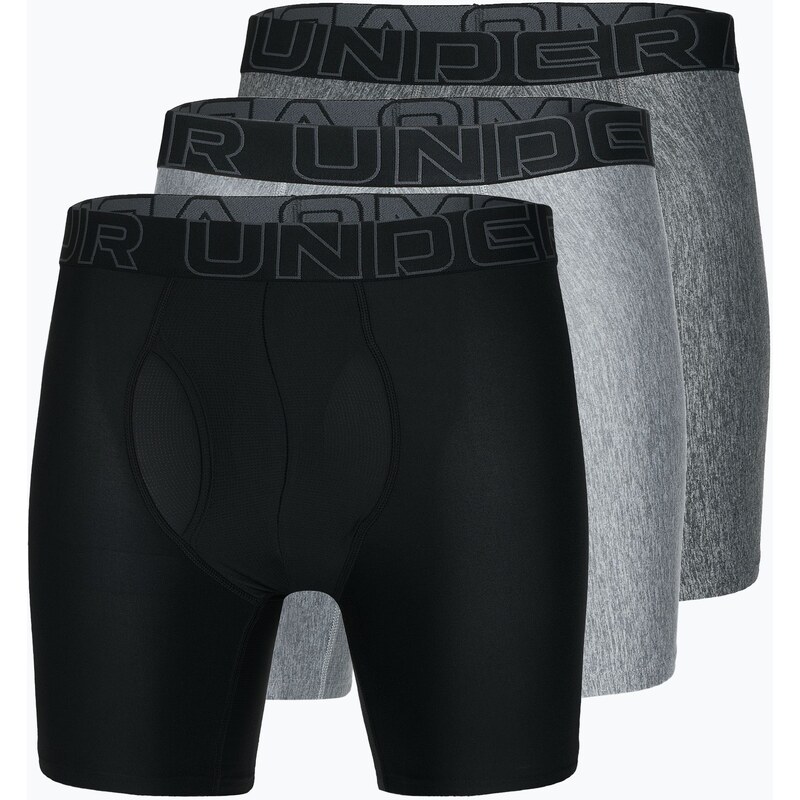 Pánské boxerky Under Armour Perf Tech 6in 3 páry grey