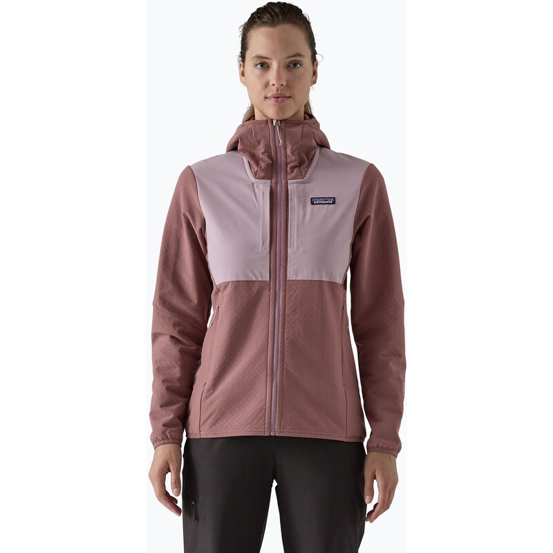 Dámská softshellová bunda Patagonia R2 CrossStrata Hoody dulse
