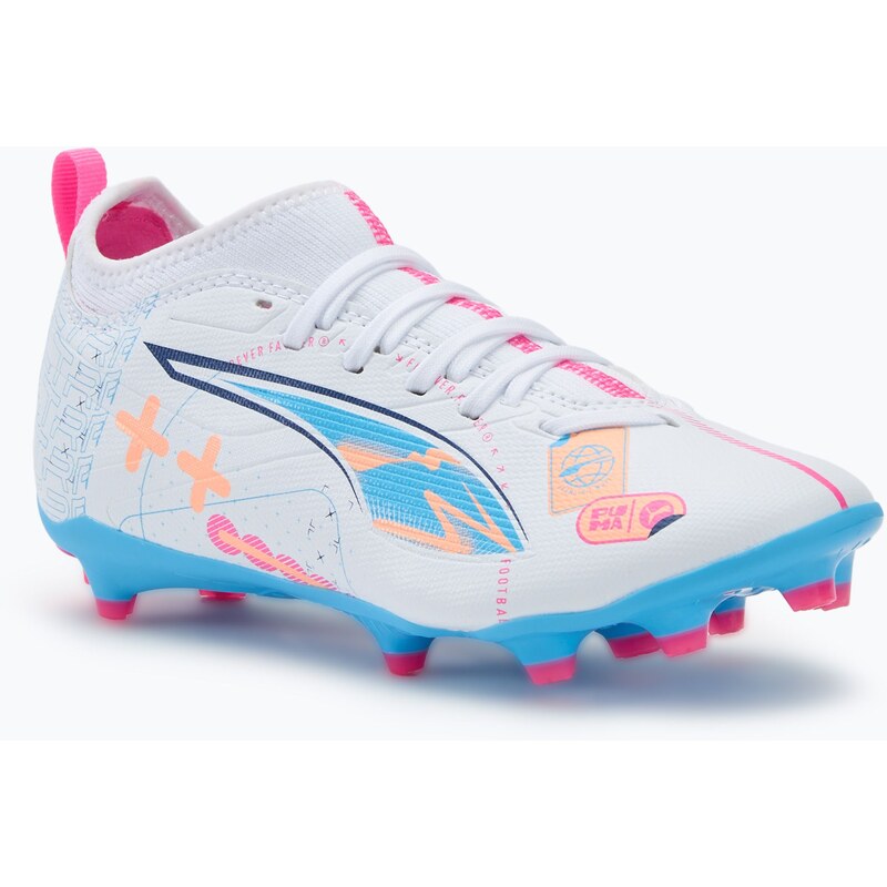 Dětské kopačky PUMA Ultra 5 Match Vol. Up FG/AG Jr puma white