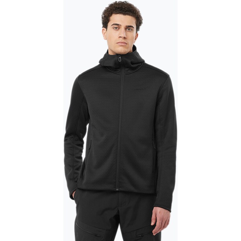 Pánská trekingová mikina Salomon Essential Midwarm Hd deep black