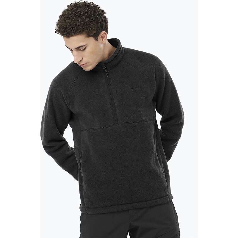 Pánská trekingová mikina Salomon Chroma Fleece Hz deep black