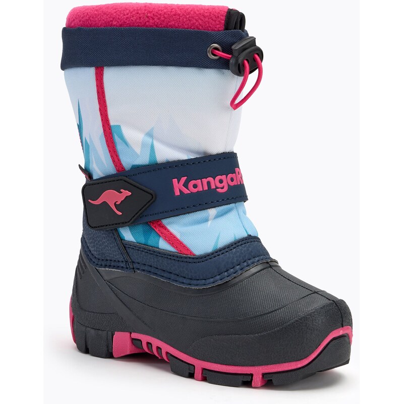 Dětské sněhule KangaROOS Kanga-Bean IV dk navy/ daisy pink