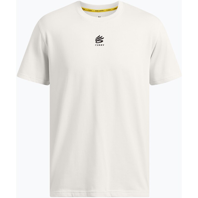 Pánské tričko Under Armour Curry Hvyweight Logo white clay/black