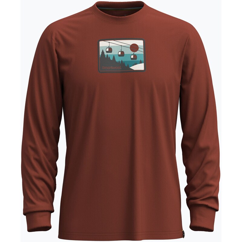 Pánské tričko longsleeve Smartwool Gondola Ride Graphic pecan