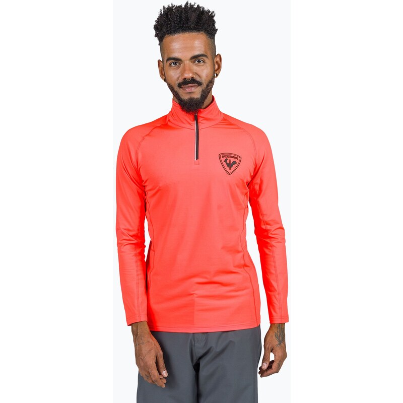 Pánská lyžařská mikina Rossignol New Hero Classique Hz neon red