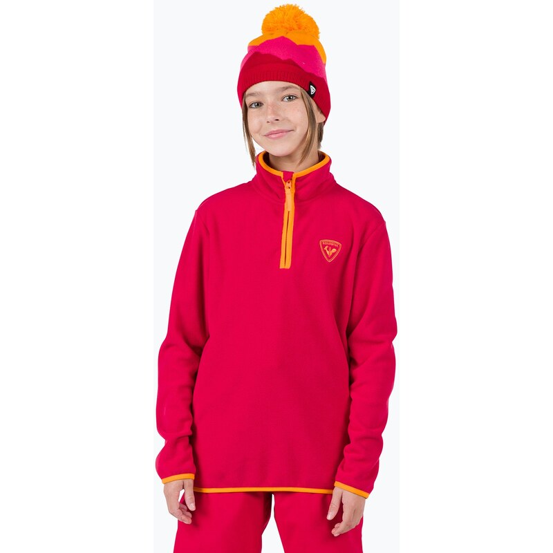 Dětská mikina Rossignol Jr Strawpile Fleece Fz ruby red