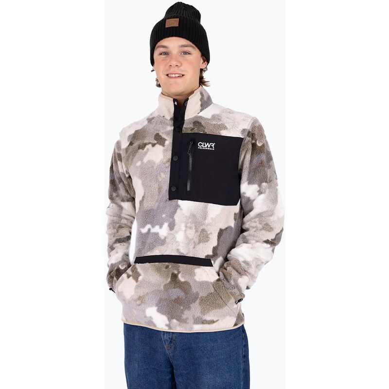 Pánská mikina Colourwear Snap Pile water camo