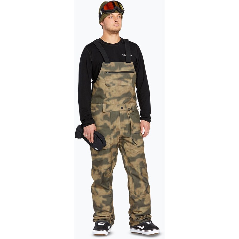 Pánské maskáčové snowboardové kalhoty Volcom Roan Bib Overall
