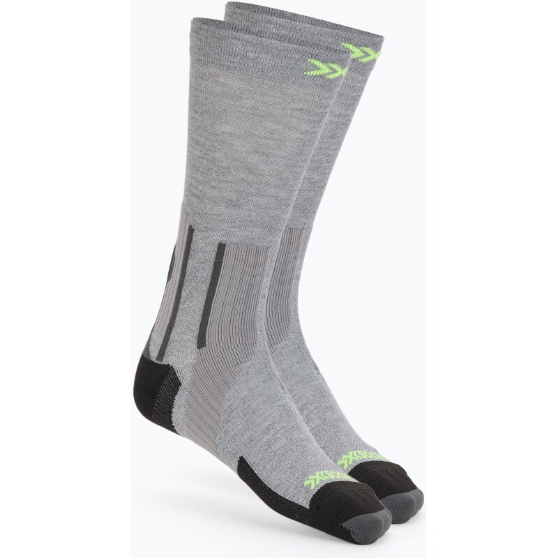 Ponožky X-Socks Run Perform Warm Crew rhino grey/canary