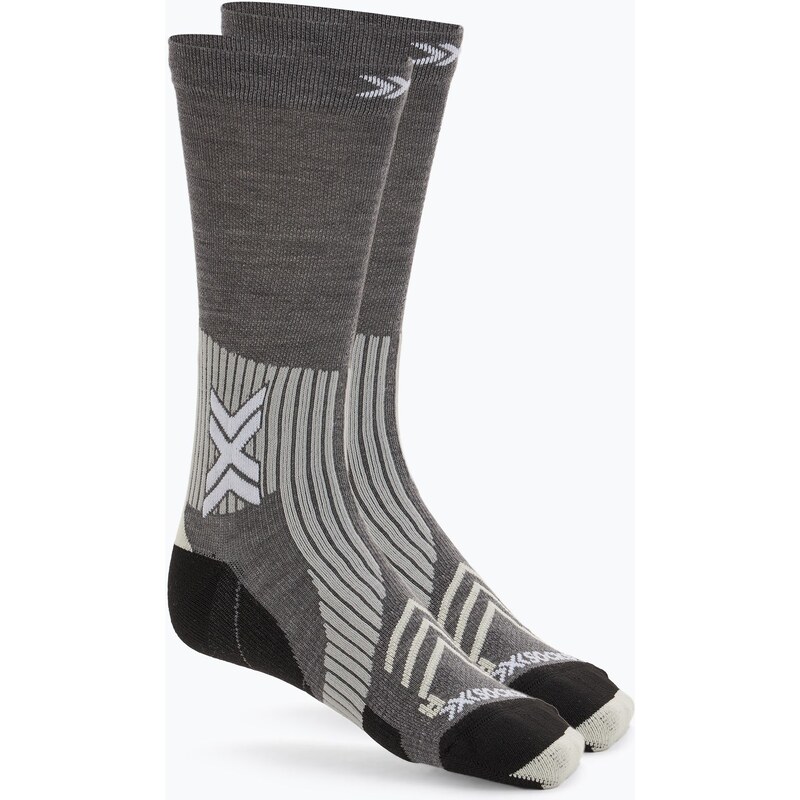 Ponožky X-Socks Run Expert Silk Merino Crew seal grey/light sand