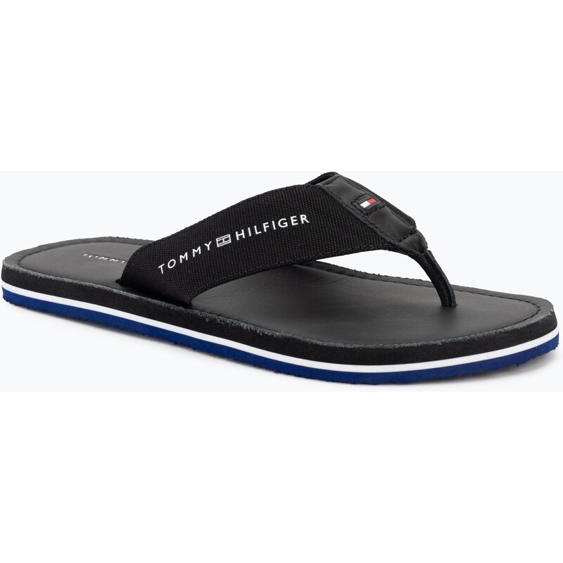 Pánské žabky Tommy Hilfiger Leather Beach Sandal black