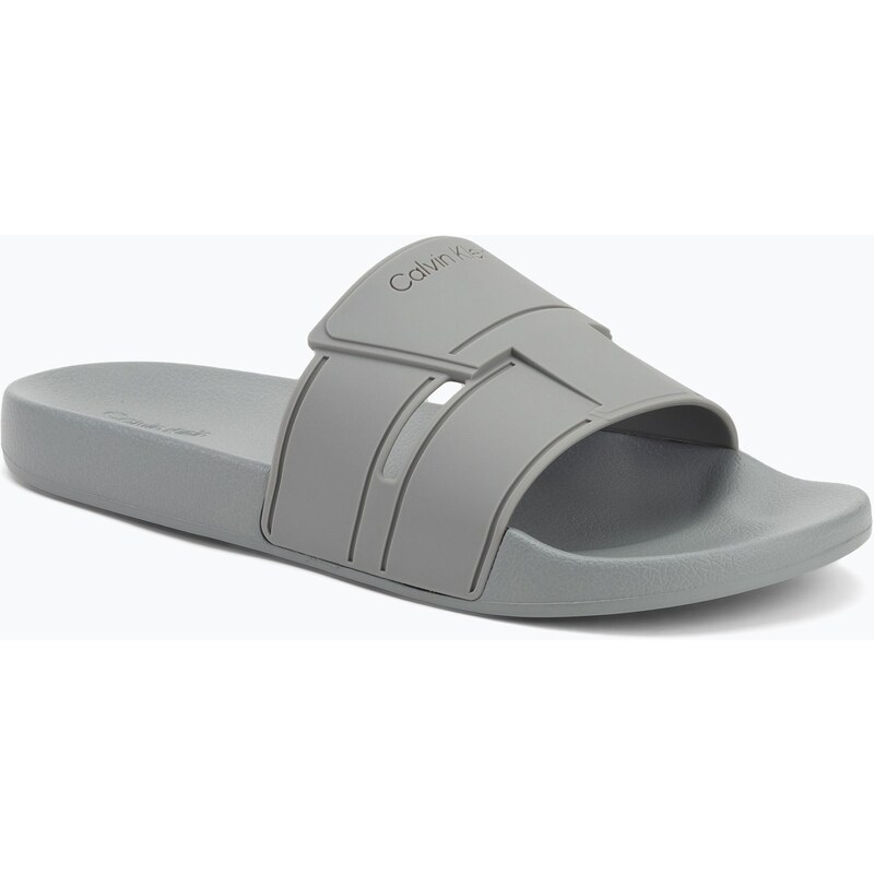 Pánské žabky Calvin Klein HM0HM01752 Pool Slide Double T granite