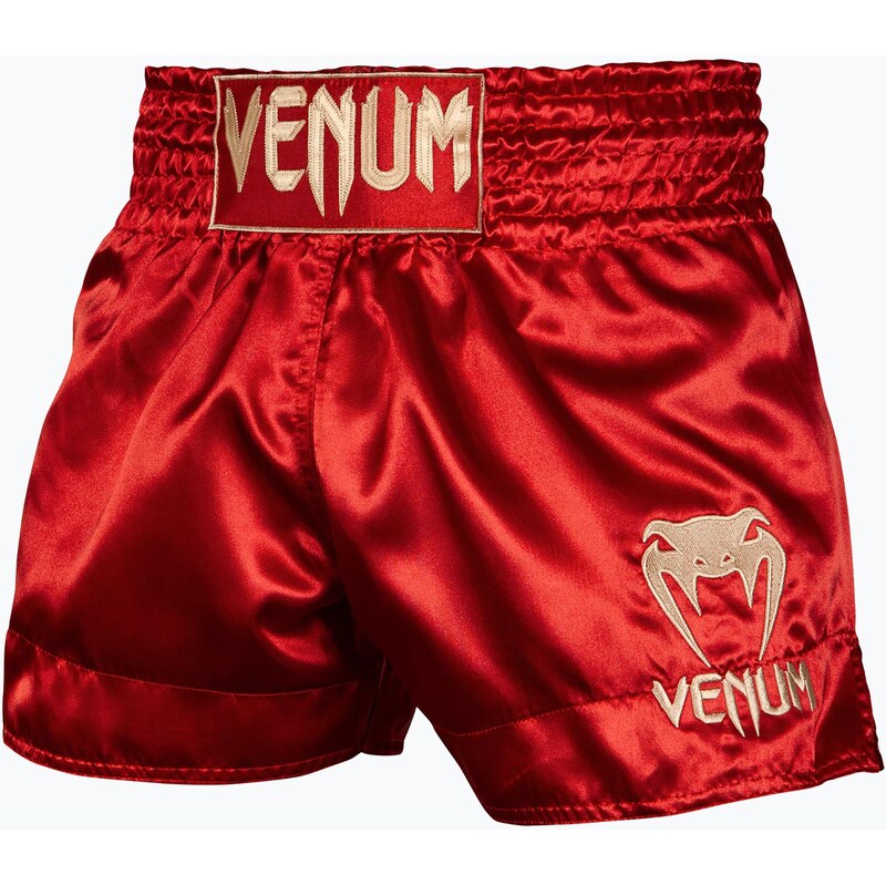 Pánské fitness šortky Venum Classic Muay Thai bordeaux/gold