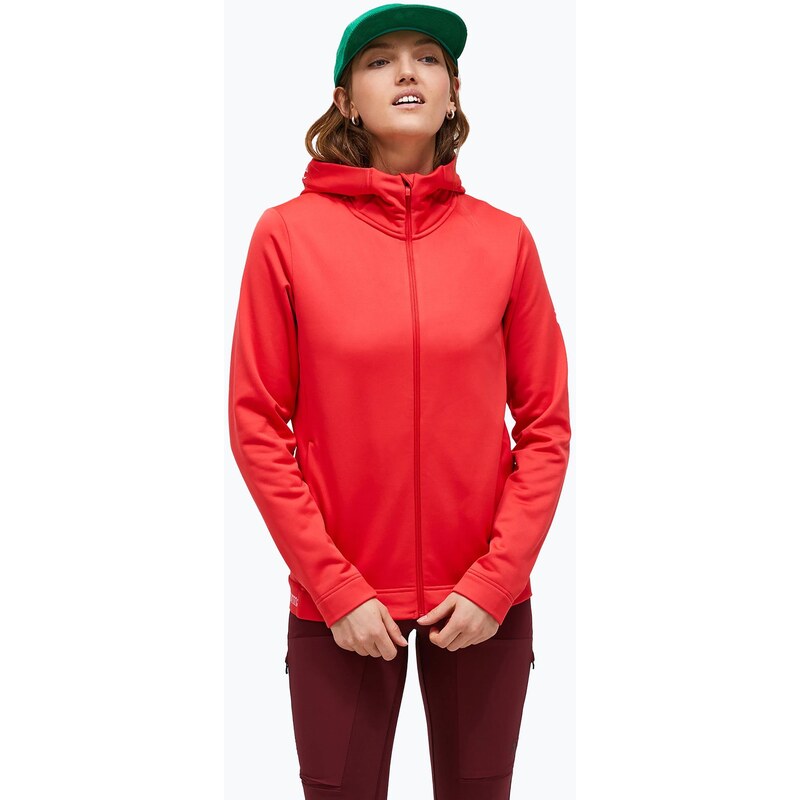 Dámská kapuce Peak Performance Rider Tech Zip Hood brilliant red