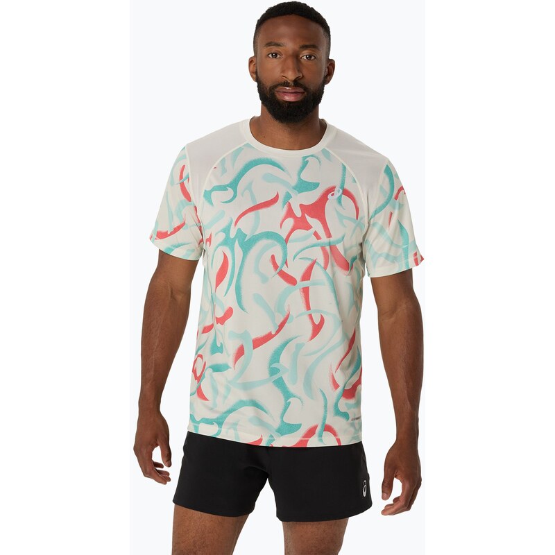 Pánské běžecké tričko ASICS Road All Over Print Top birch