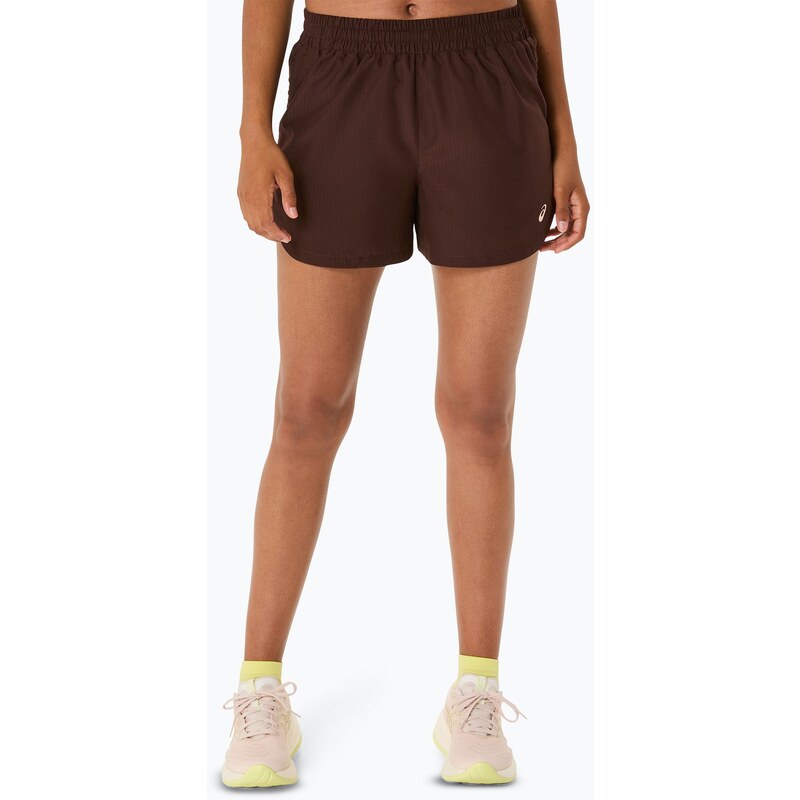 Dámské běžecké šortky ASICS Nagino Run Adjustable 4IN coffee