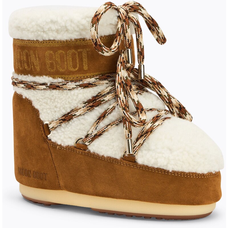 Dámské sněhule Moon Boot Icon Low Shearling whisky/off white