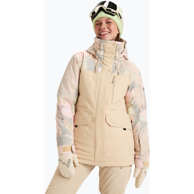 Dámská snowboardová bunda ROXY Dawnrae Parka pebble swirl